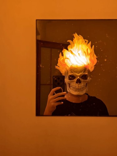 Ghost rider led flaming skull - ghost,