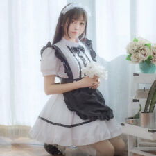 Femme Lolita Robe Courte Serveuse Soubrette Costume Ruche Déguisement Cosplay De