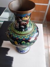 Ancien grand vase Hu Ming émail Chinois   cloisonné rare