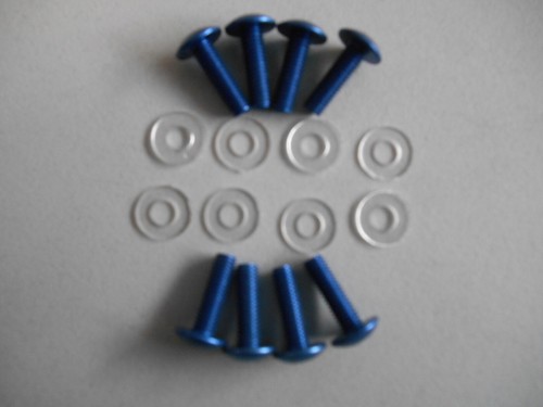 Vis alu bleus 8 rondelles - bleus, +