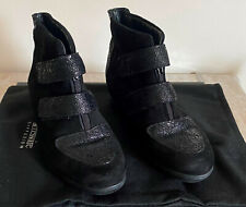 BOTTINES "ACCESSOIRE DIFFUSION" CUIR/NUBUCK NOIR T36 NEUVES