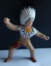 PAPO 1999 Bully chef INDIEN FIGURINE WESTERN soldat ancien jouet Western 9 cm