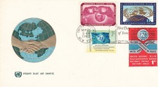 ENVELOPPE 1 ER JOUR FDC NATIONS UNIES  25/05/1962