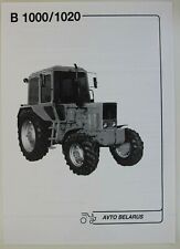 prospectus AVTO BELARUS B 1000 / 1020 tractor traktor tratorre tracteur brochure
