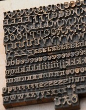 Police de Caractères à dorer 4,5mm fer reliure dorure bronze/laiton ancien cuir~