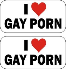 Autocollant sticker i love gay porn voiture moto casque