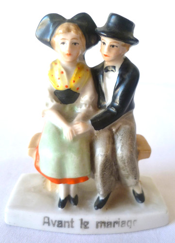 Ancienne figurine couple - ancienne,