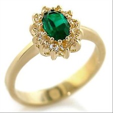 Bague plaquée or, cristal