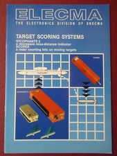 BROCHURE PUB SNECMA ELECMA ELECTRONIQUE TARGET SCORING SYSTEMS SYCOPHANTE SCORER