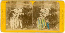 Stereo, Paris, scène enfantine, enfantillages Vintage stereo card -  Tirage al