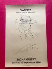 Affiche Autoportrait SACHA GUITRY pour le COMITE DE TOURISME BIARRITZ