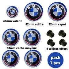 7 LOGO Emblème BMW 50E Anniversaire  4 X68mm + 82mm + 82mm + Volant 45mm