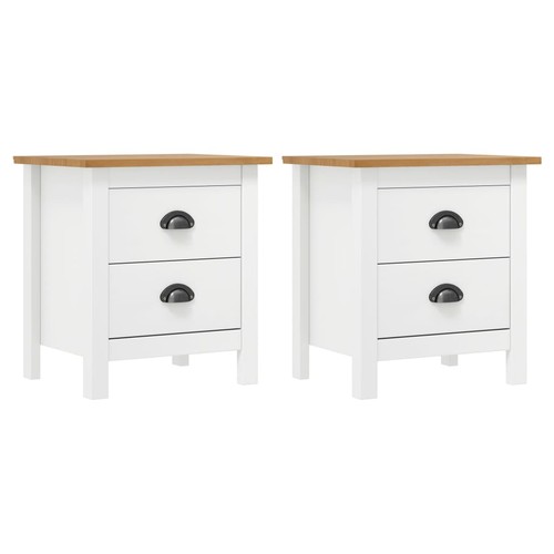 Pin solide tables chevet - 2x, de