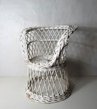 Fauteuil rotin enfant Vintage desing scandinave blanc