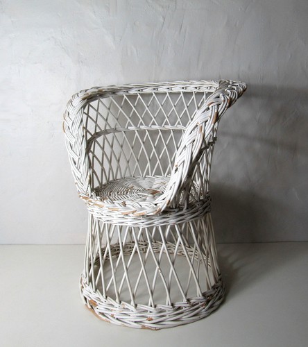 Fauteuil rotin enfant - , vintage