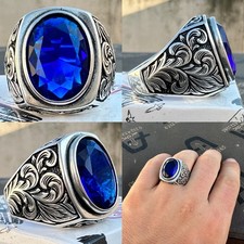 Chevalière fait à la main en Argent Massif 925 Ottoman de la haute joaillerie