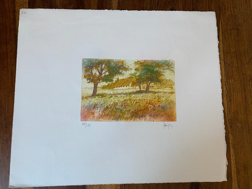 Lithographie signe kerfily - lithographie,