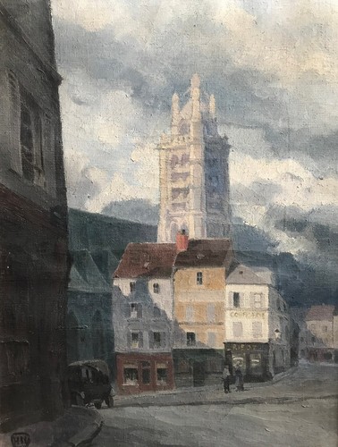Tableau hst eglise scène - hst,