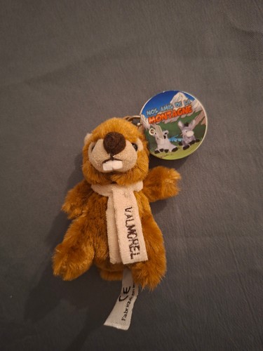 Porte clés peluche marmotte - porte-clés,