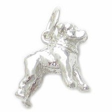 Staffordshire Bull Terrier Dog strlng silver charm .925 x1 Staffie Charms --SFP!