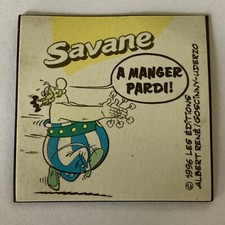 Magnet aimant  publicitaire Savane Asterix et Obelix Goscinny Uderzo 1996