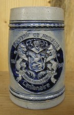 ancienne chope à bière en grès souvenir de NAMECHE Belgique centenaire 1830 1930