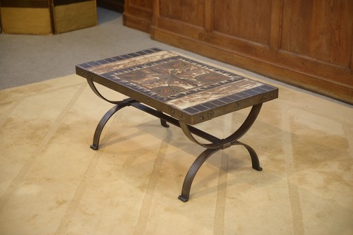 Table basse fer forgé et - basse, en