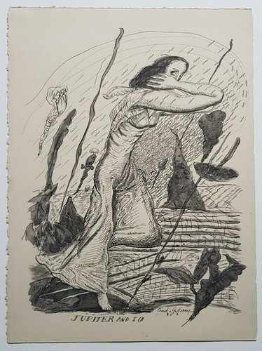 Dessin original encre jupiter - original,
