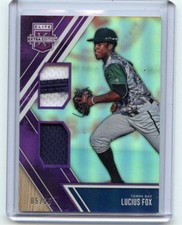 2017 ELITE EXTRA EDITION #DM-LF LUCIUS FOX PATCH ROOKIE RC #5/25, TAMPA BAY RAYS