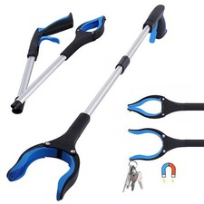 Pince Ramasse Objet 83cm Pince Telescopique avec Crochet Magnétique Pliable R...