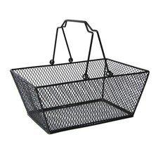 Panier à provisions pratique en maille métallique pour magasin