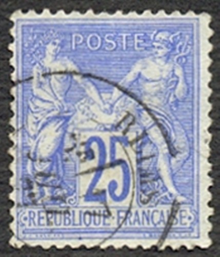 Timbre oblitere type - timbre,