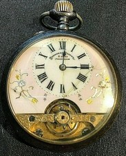 montre a gousset 8 jours hebdomas swiss spiral breguet 