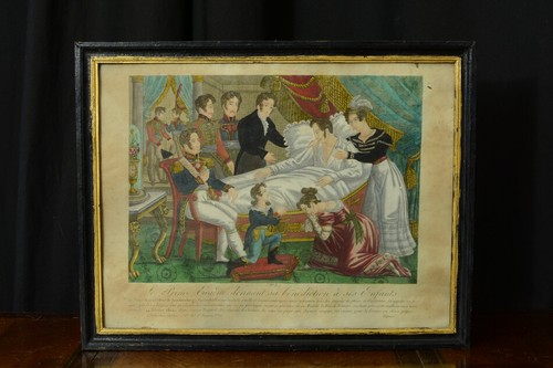 Gravure couleur ancienne - ,