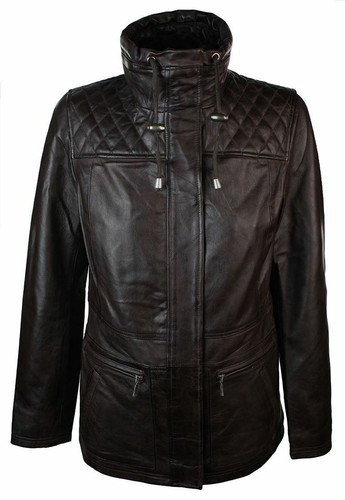 Veste longue femme 100 - %, cuir