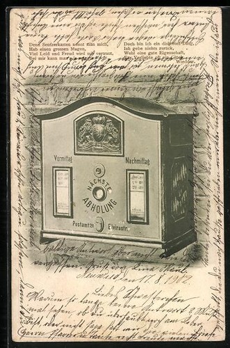 Carte postale boîte aux
