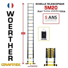 Echelle télescopique  5m20 Woerther avec housse  Garantie 5 ans