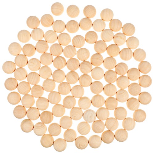 100 pcs demis boule bois - pcs,