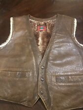 Lapiel Vest Leather Brown Size