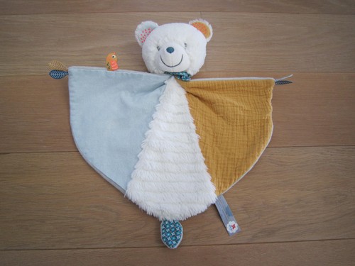 Doudou ours nicotoy oiseau