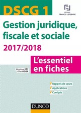 DSCG 1 - Gestion juridique, fiscale et sociale 2017/2018- 7e éd. - L'essent