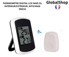 Thermomètre Digital LCD Sans Fil Intérieur/Extérieur, Affichage Précis