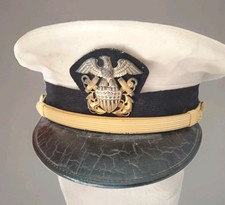 Casquette d'officier US Navy coiffe Blanche WW2 ORIGINALE #2