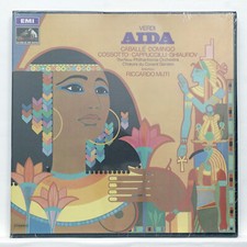 RICCARDO MUTI, CABALLE, DOMINGO - VERDI aida - EMI 3xLPs box STILL SEALED