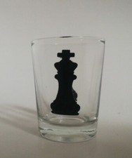 Verre à shot de 5cm roi noir échec jeu apéro verre à liqueur échiquier 