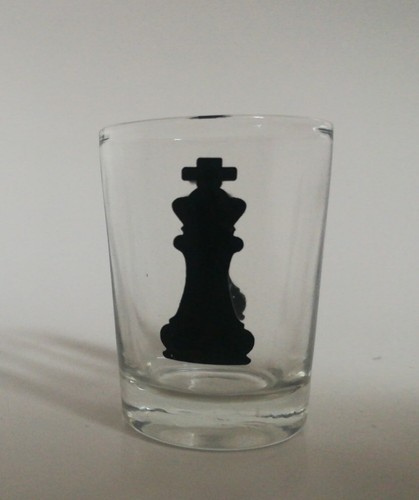 Verre shot 5cm roi noir - shot,