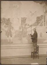 Lucien JONAS peintre photo photographie Soissons Croix d'Or décoration murale