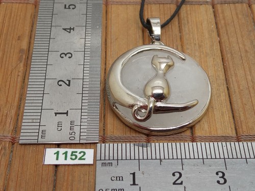 Pendentif chat lune cristal - pendentif, de
