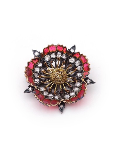 Poppy brooch karat gold - poppy, 18-karat
