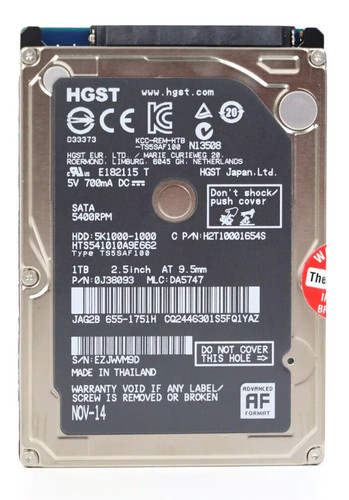Hgst disque dur - 1, 2.5"